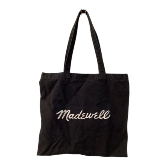 Madewell Bien Fait Black Reusable Canvas Tote Bag - Picture 1 of 11